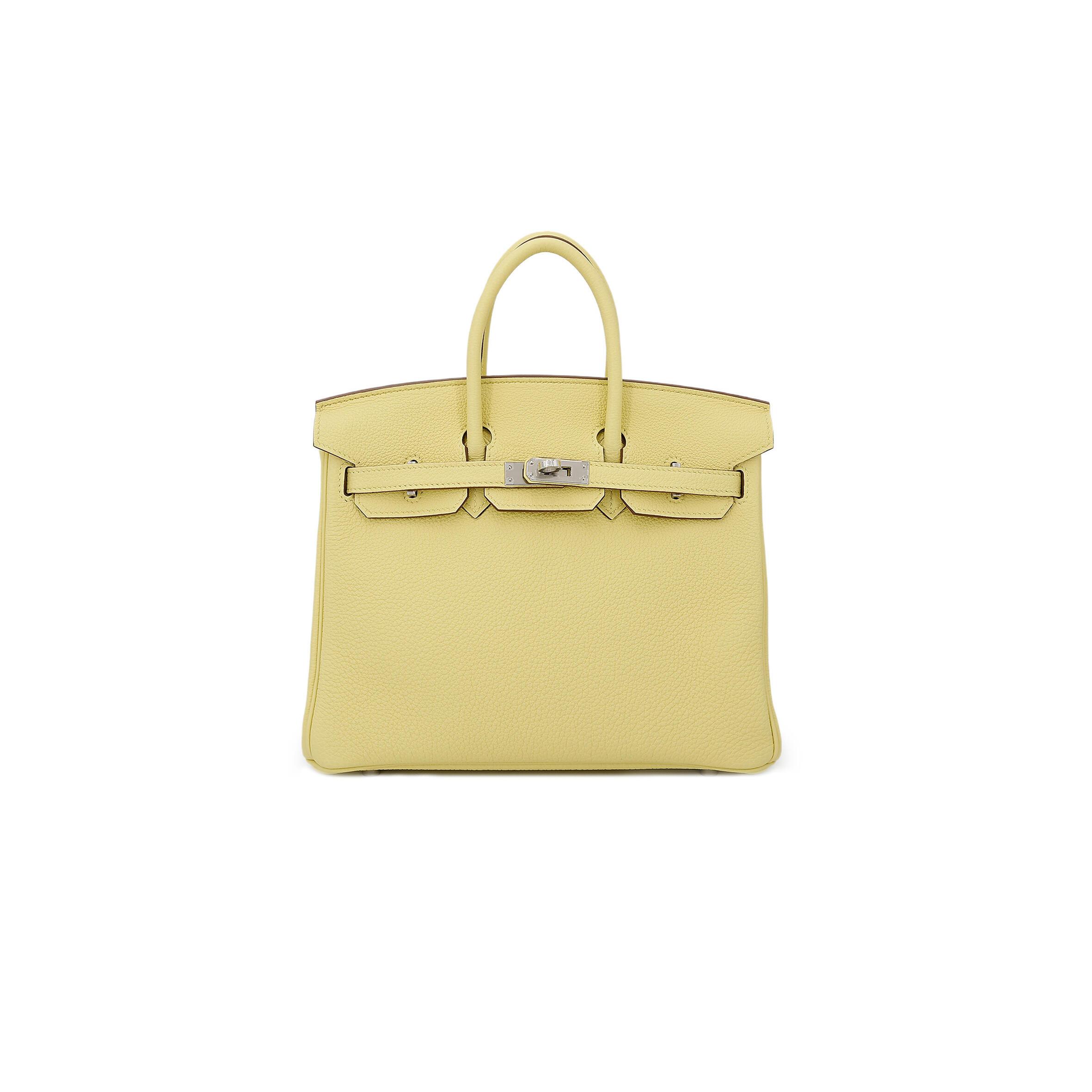H**me5 BIRKIN 30 TOGO LEATHER LEMON YELLOW SILVER BUCKLE BAG 1271660027 (30*23*15cm) Master Quality
